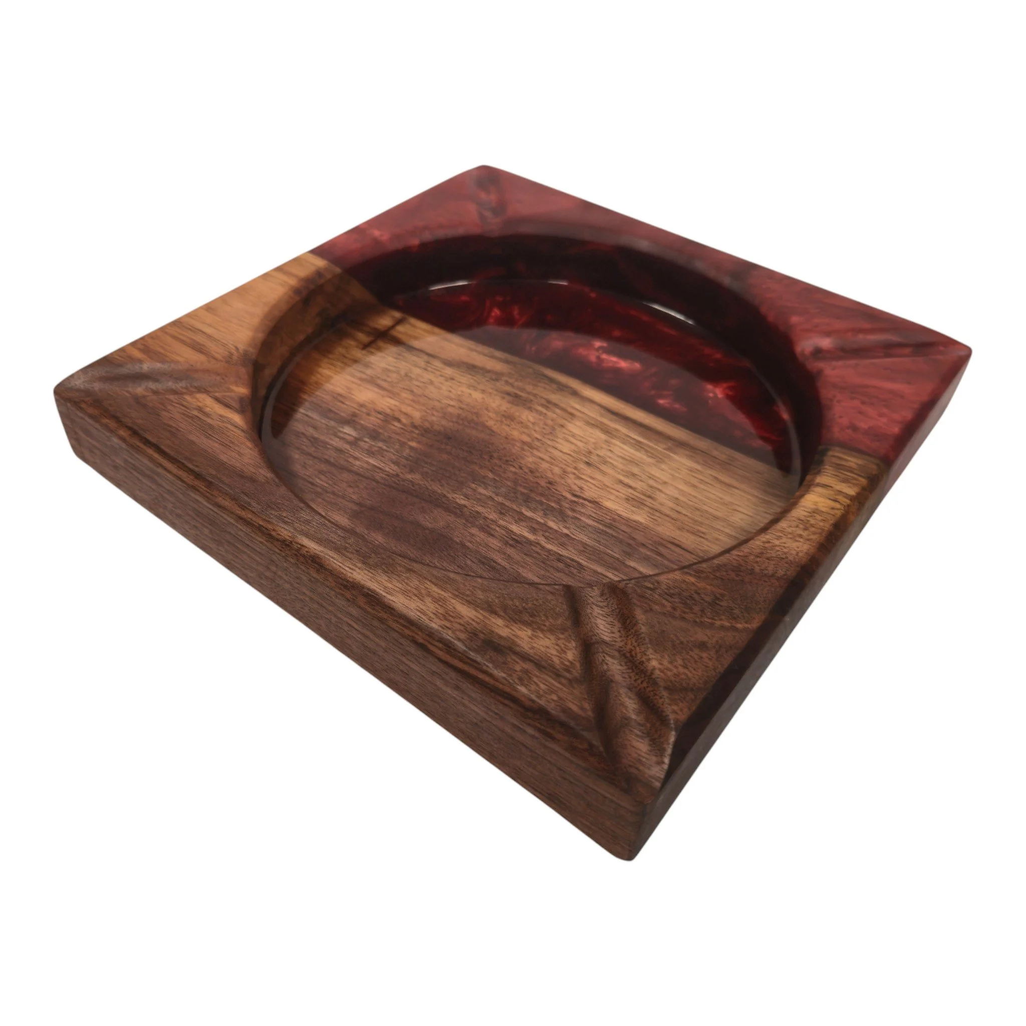 Handcrafted Walnut & Epoxy Cigar Ashtray