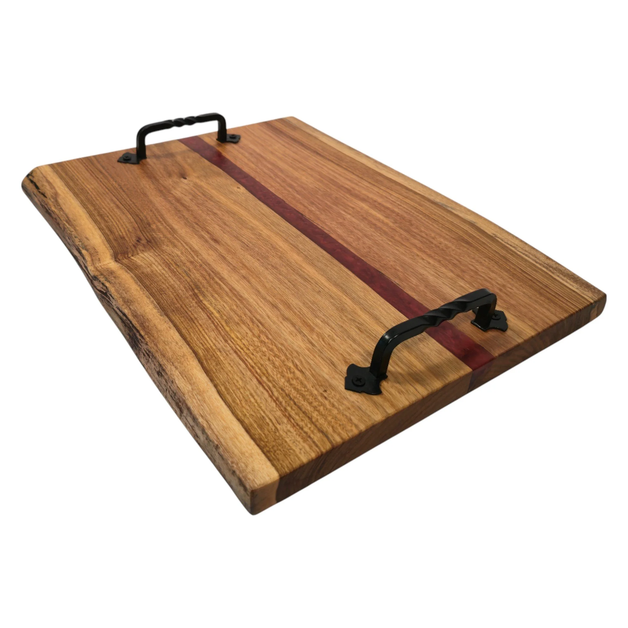 Handcrafted Live Edge Charcuterie Board with Epoxy Accents