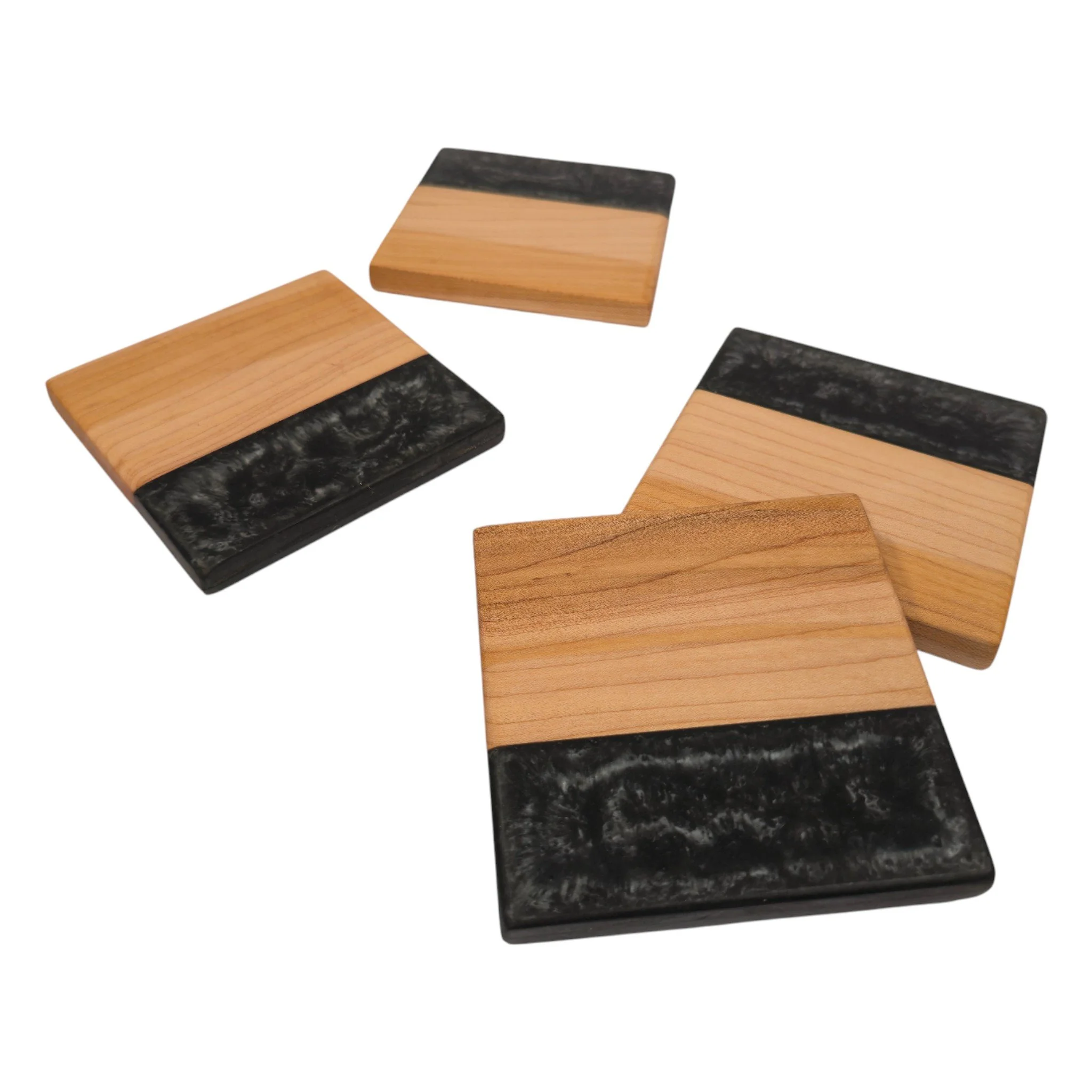 Epoxy Accented Hard Maple Coasters