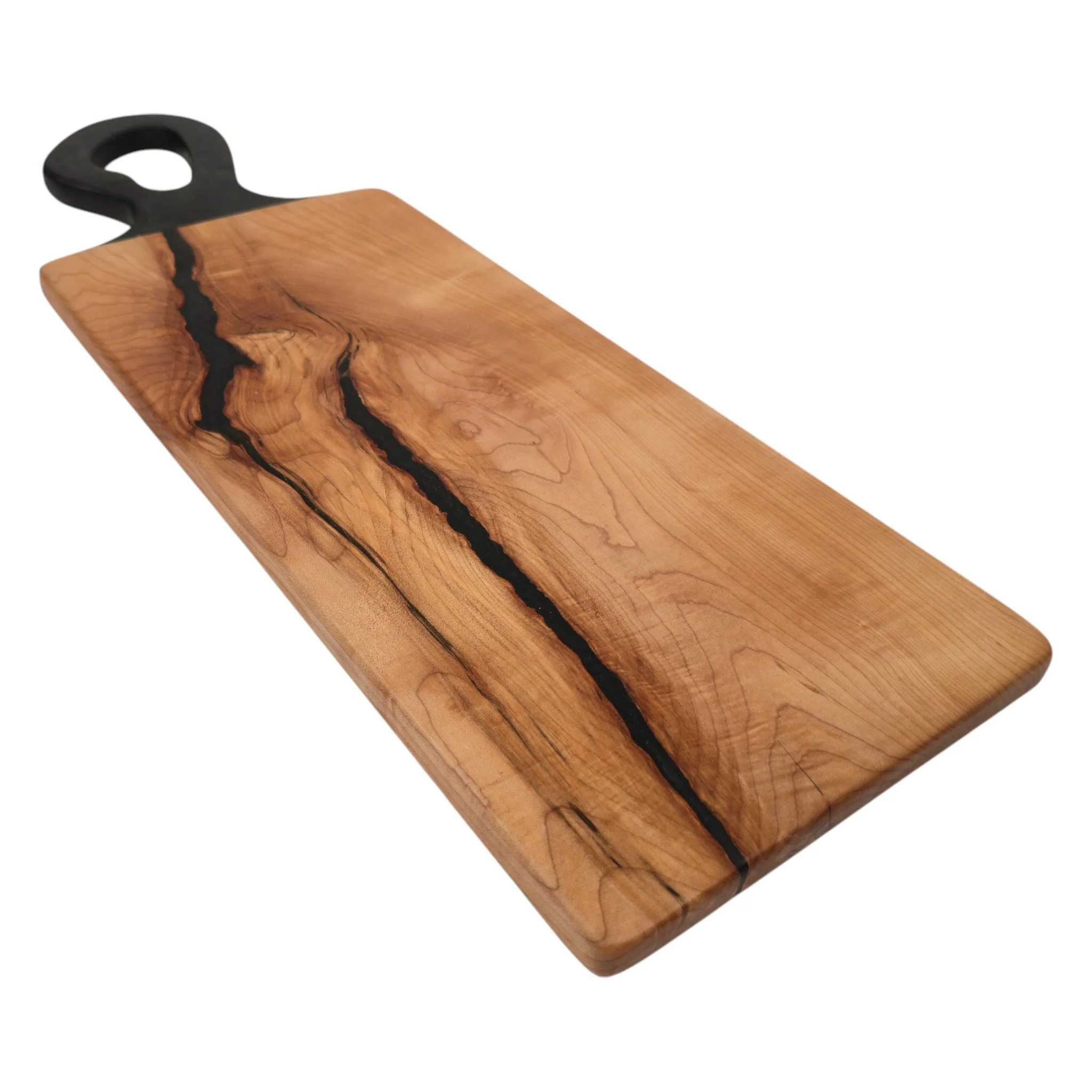 Handcrafted Hanging Charcuterie Board with Epoxy Accents