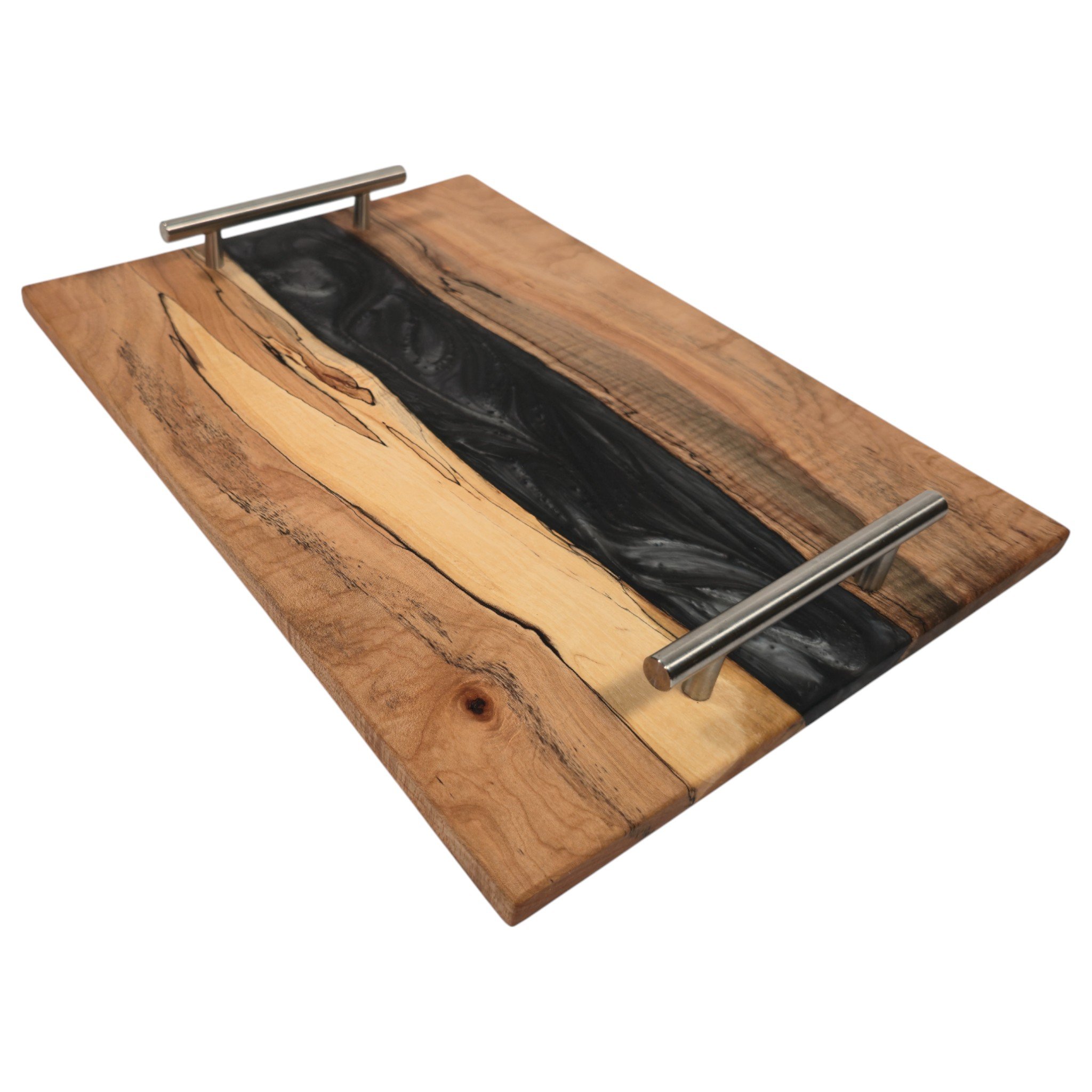 Handcrafted Charcuterie Board with Epoxy Accents
