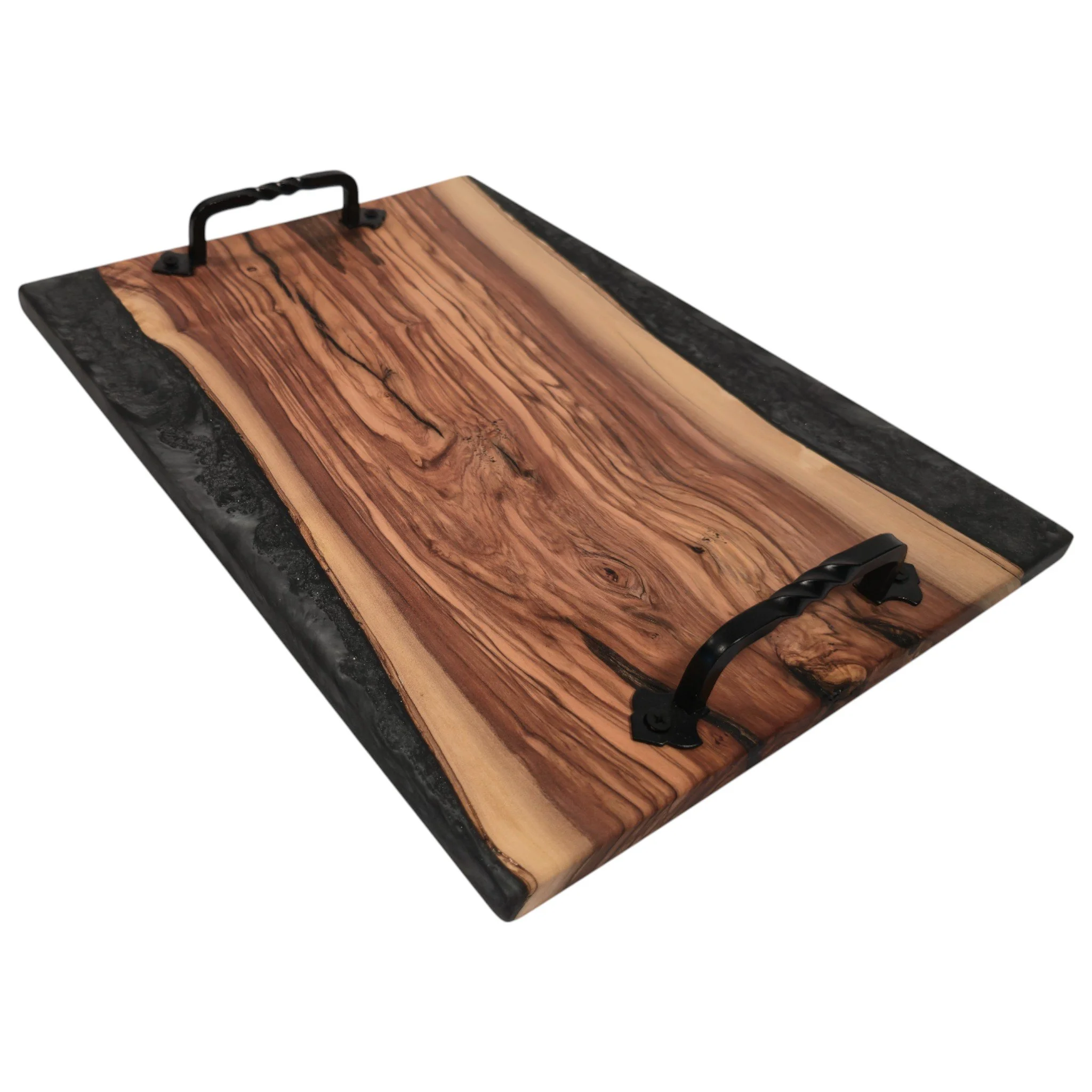 Handcrafted Charcuterie Board with Epoxy Accents