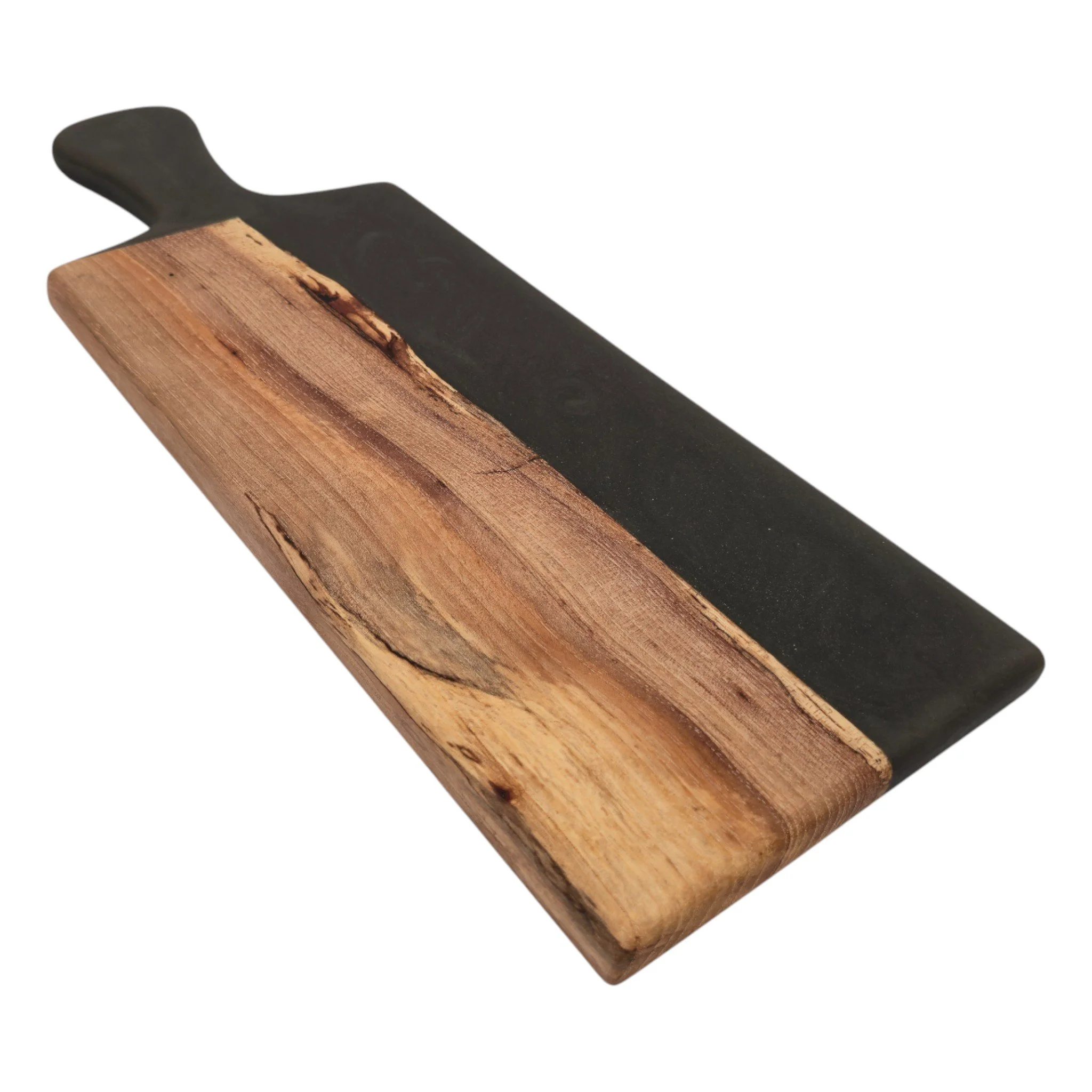 Handcrafted Charcuterie Paddle Board with Epoxy Accents