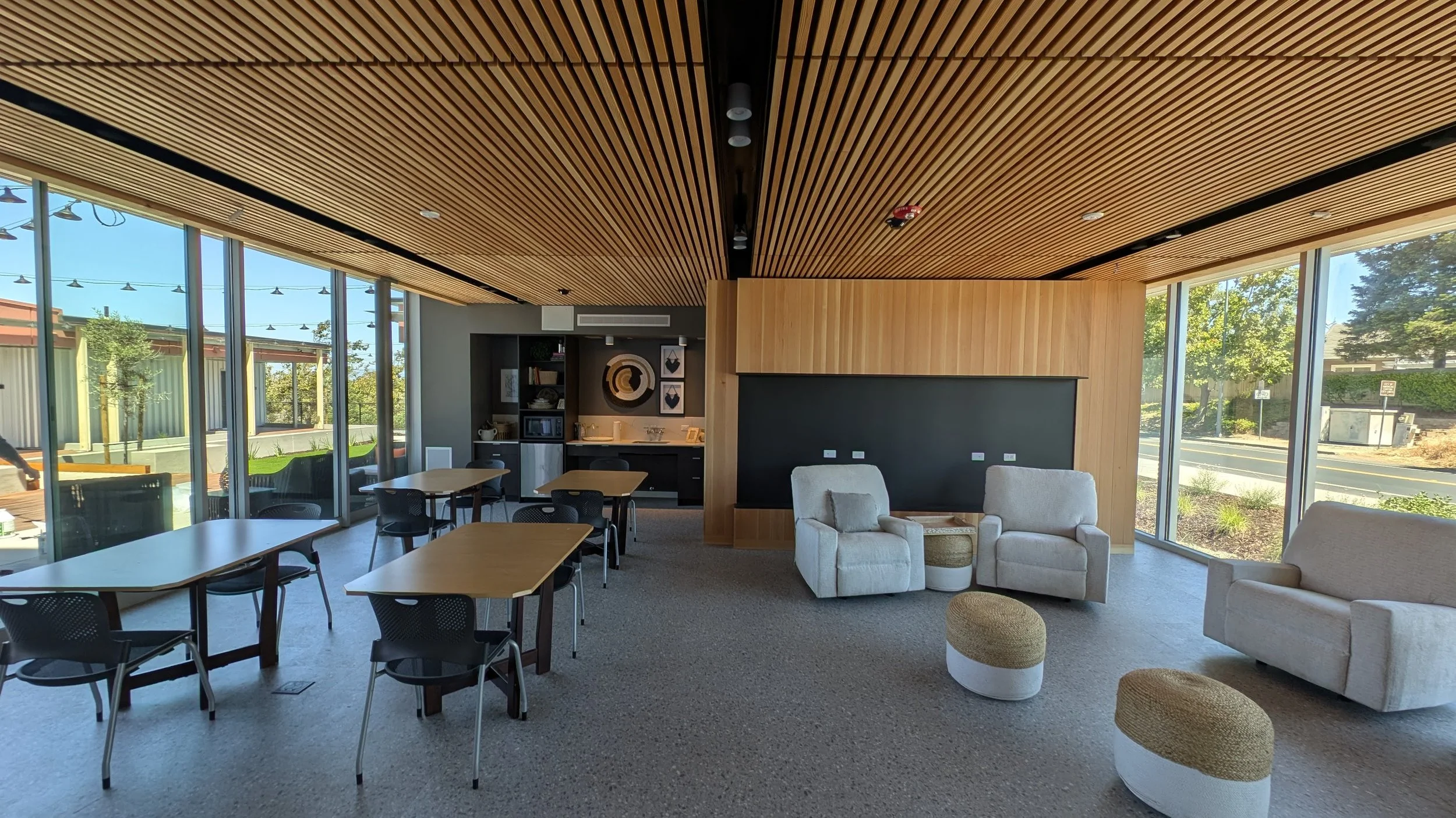 Wood ceilings and walls