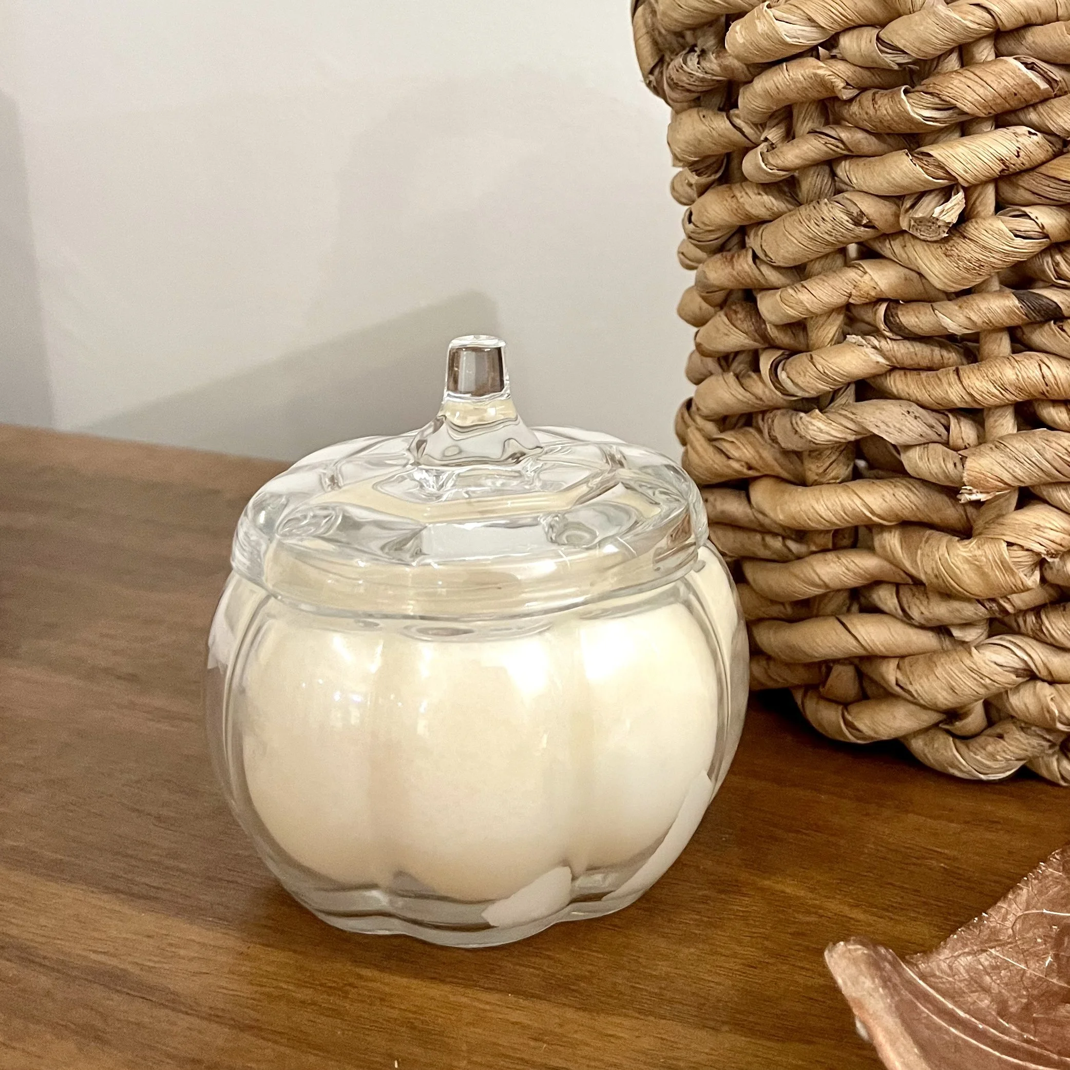 Glass Pumpkin Candle -6oz.