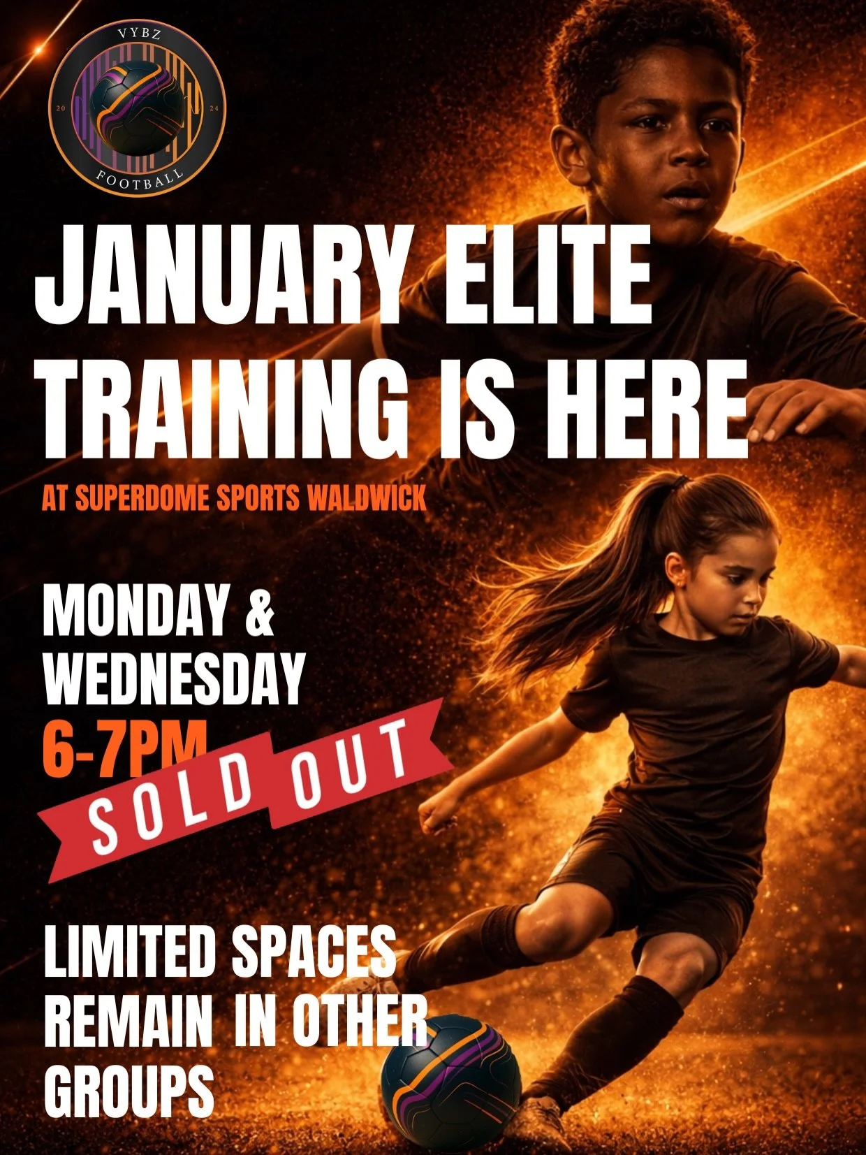 Looking for January Soccer Training? ⚽️🔥

My Elite Soccer Training programme held at Superdome Sports, Waldwick is already filling fast with Monday &amp; Wednesday 6-7pm sessions SOLD OUT and limited spaces remaining in other groups. 

🔗 Register v