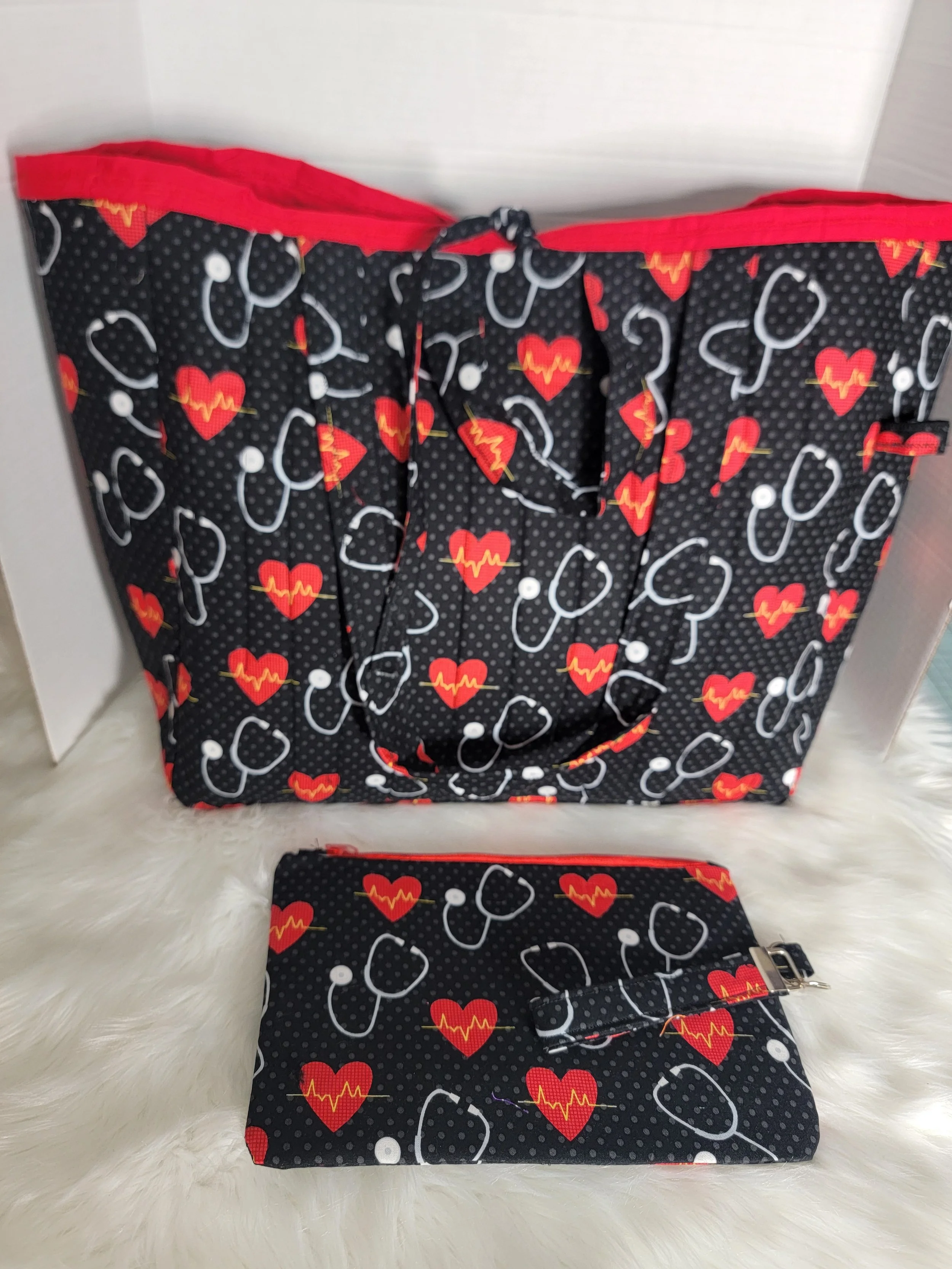 Nurse Lifestyle tote bag and Matching wrislet