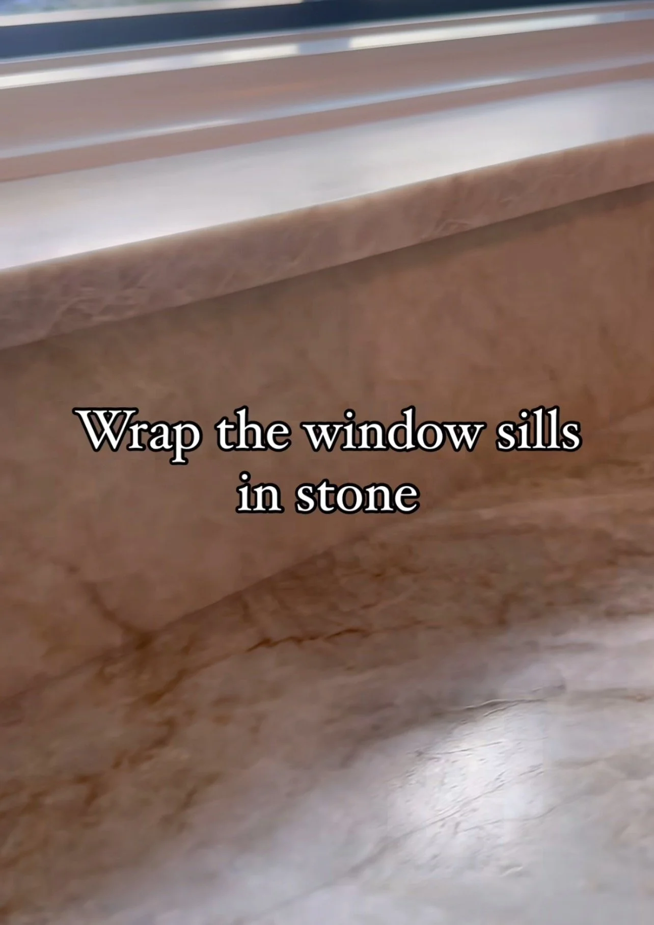 Wrap the window sill in stone