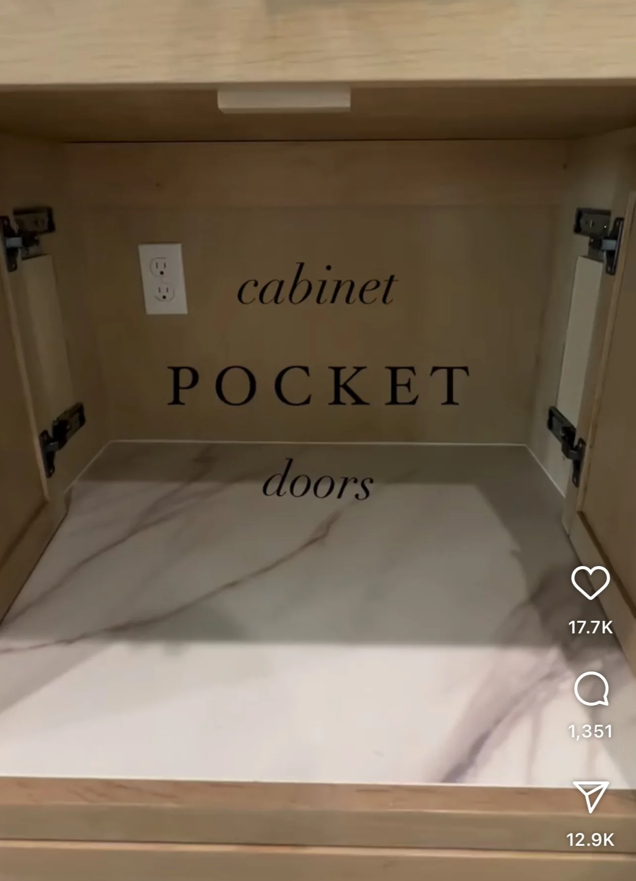 Pocket Doors Coffee Cabinet