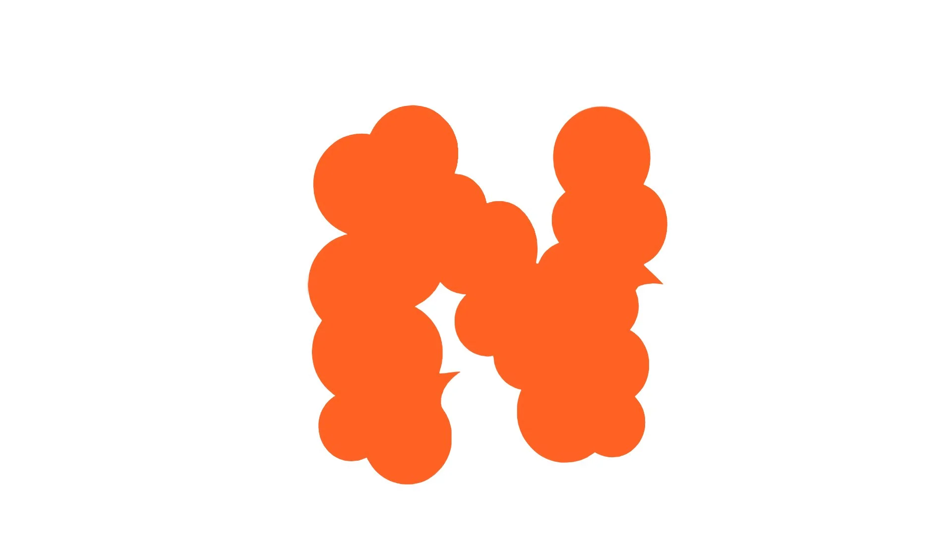 Illustration eines orangefarbenen DNA-Doppelstrangs auf weißem Hintergrund. nand logo