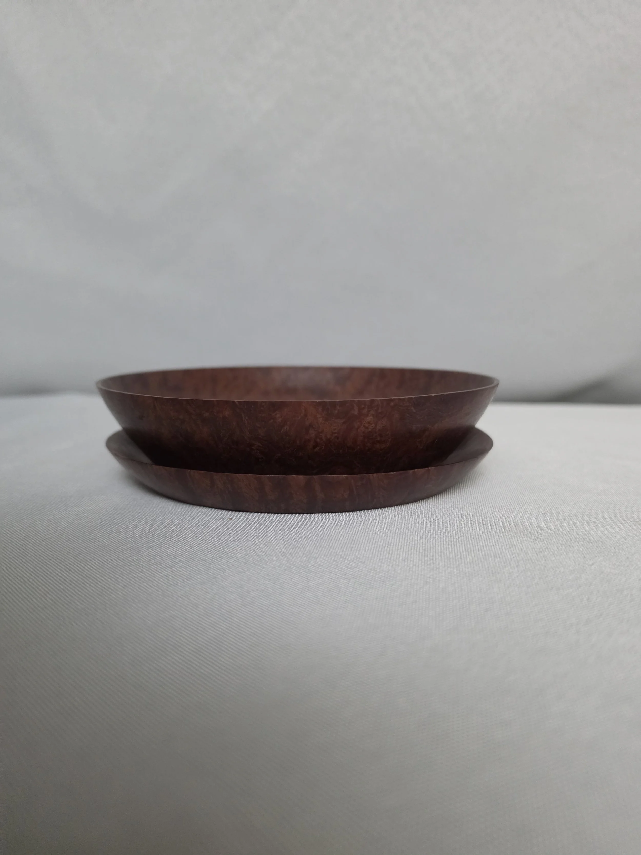 Australian Burl Bowl & Saucer Set
