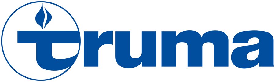 Das Logo der Firma Truma, bestehend aus einem blauen Schriftzug und einem Kreis mit einer flammenähnlichen Form.