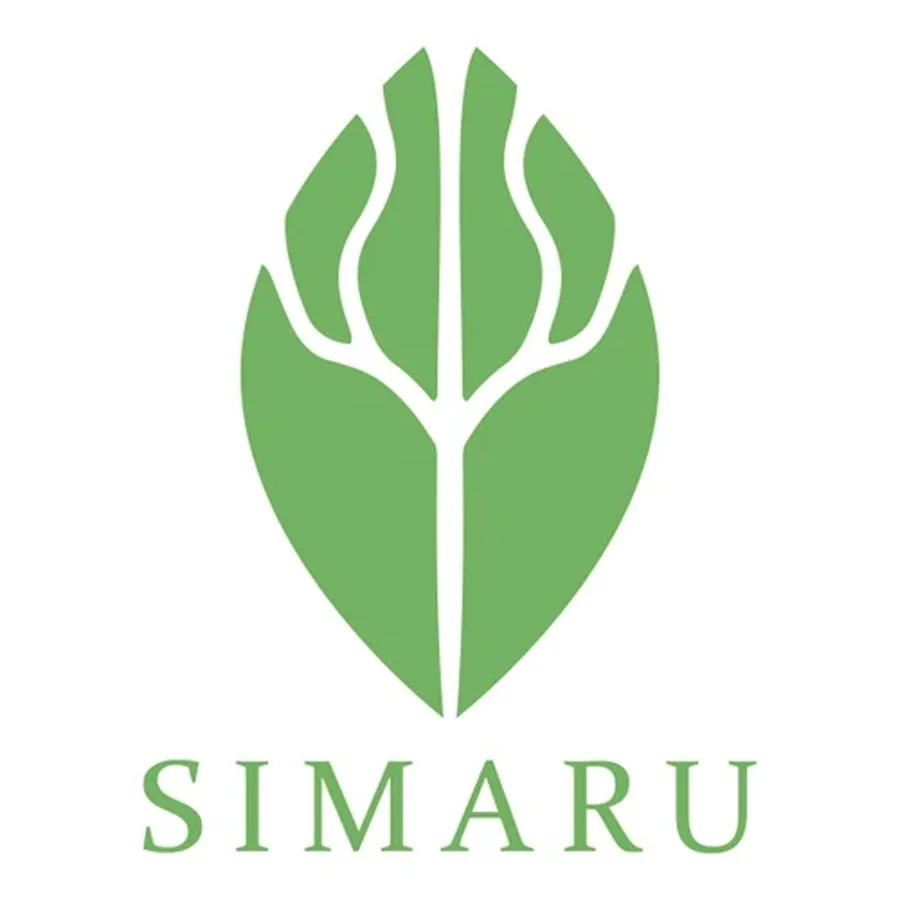 Grünes Logo mit stilisiertem Blatt und der Aufschrift "SIMARU" darunter.