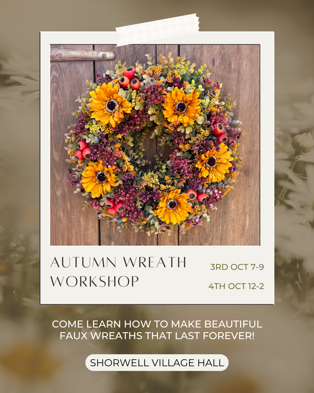 Autumn wreath workshop
