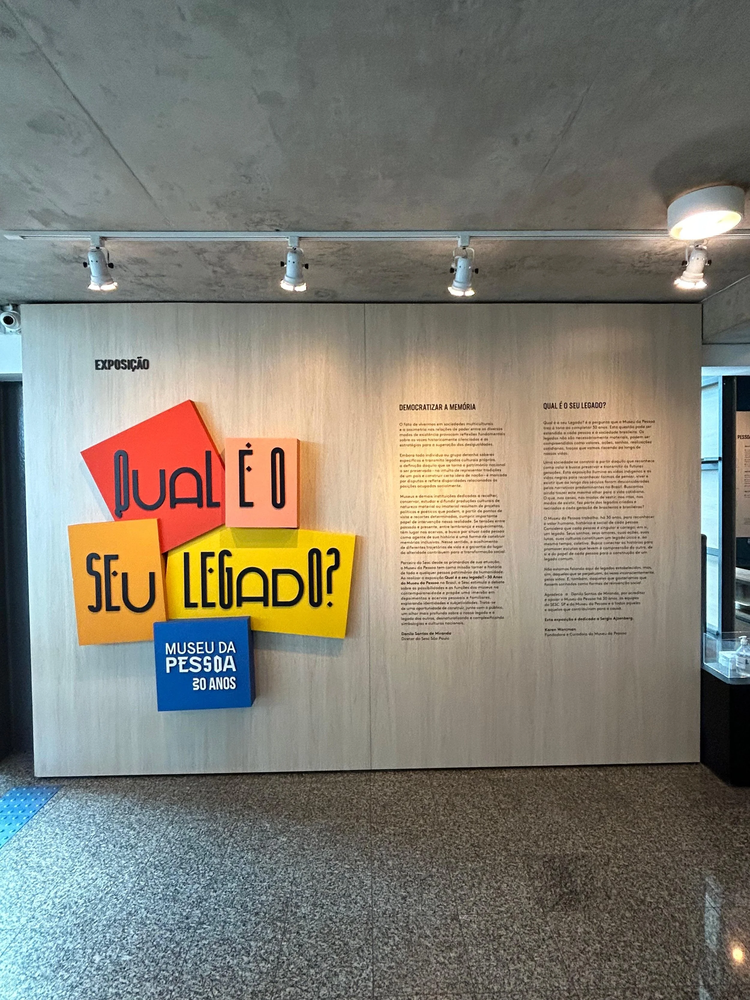 Qual é o seu legado? 30 anos de Museu da Pessoal no Brasil
