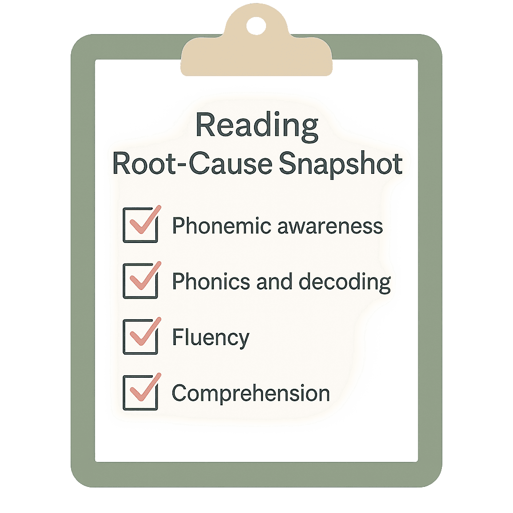 Checklist representing free root cause reading checklist.