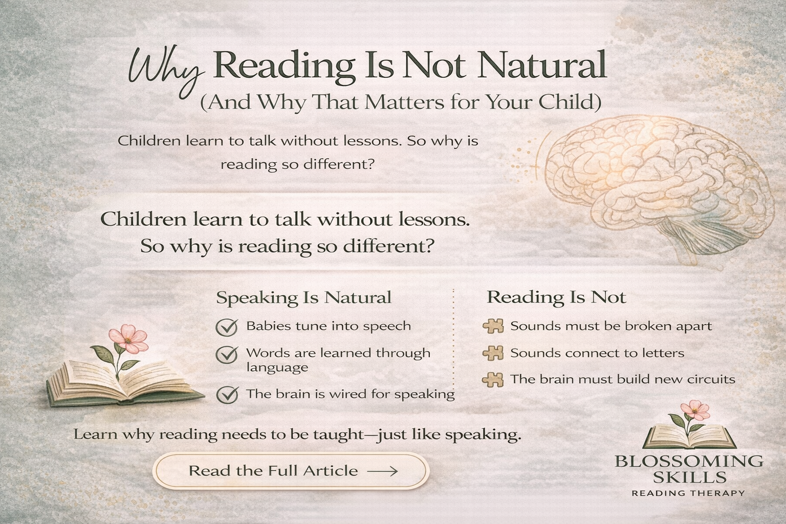 Why Reading Is Not Natural (And Why That Matters for Your Child)