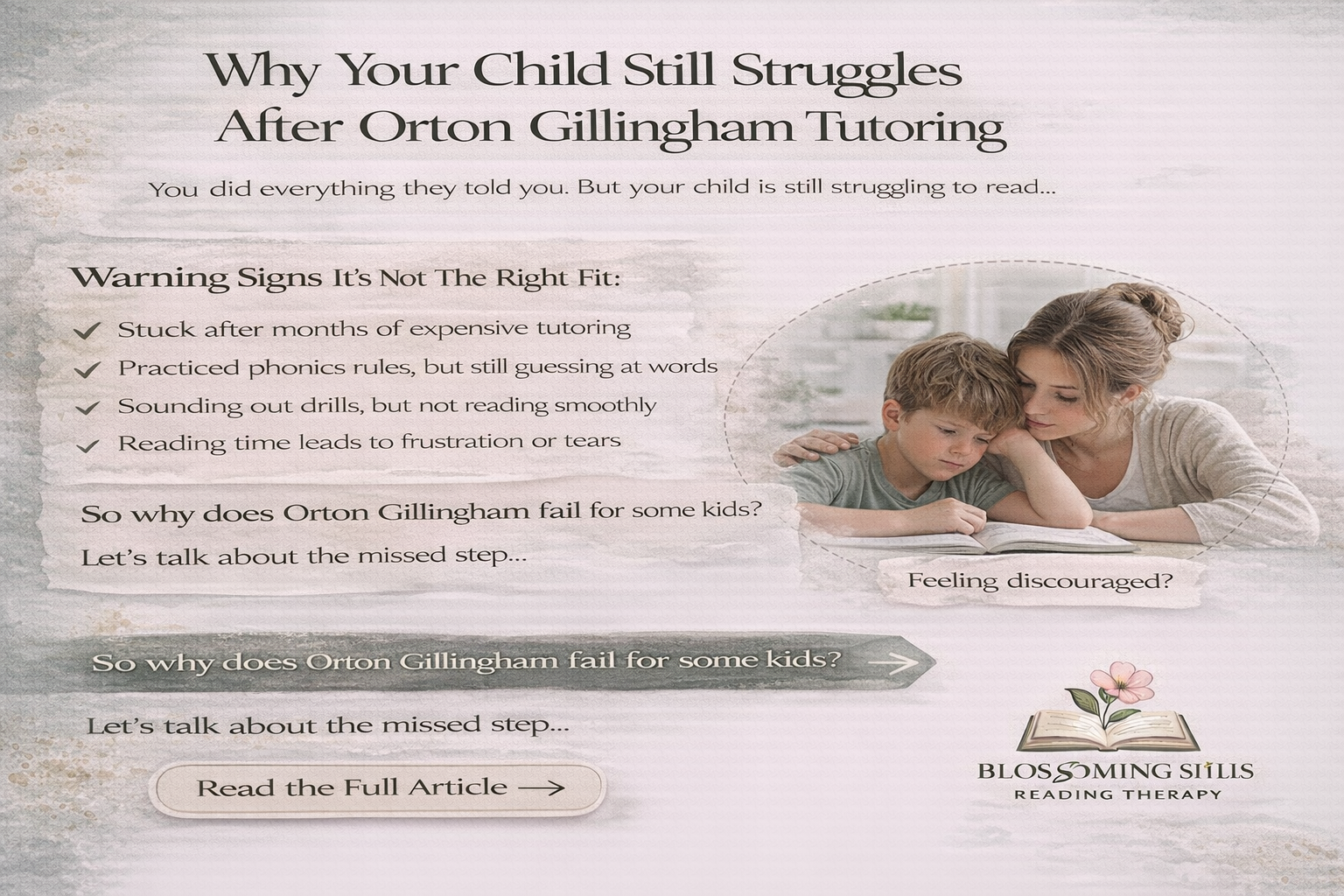 Why Your Child Still Struggles After Orton Gillingham Tutoring