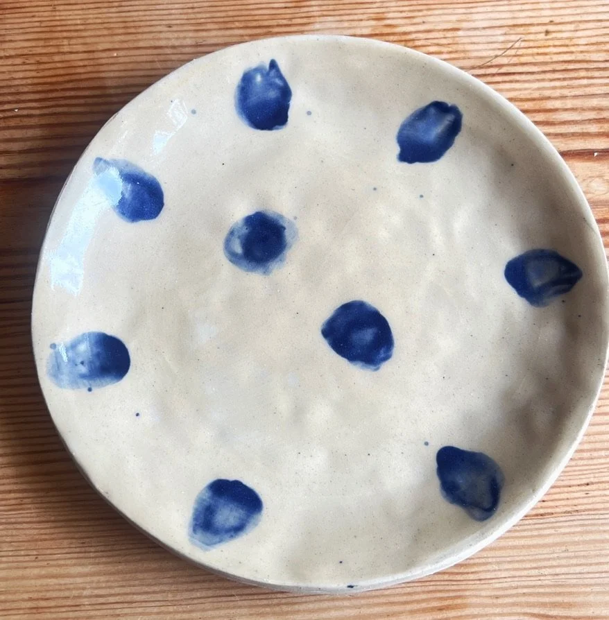 Blue Dots plate