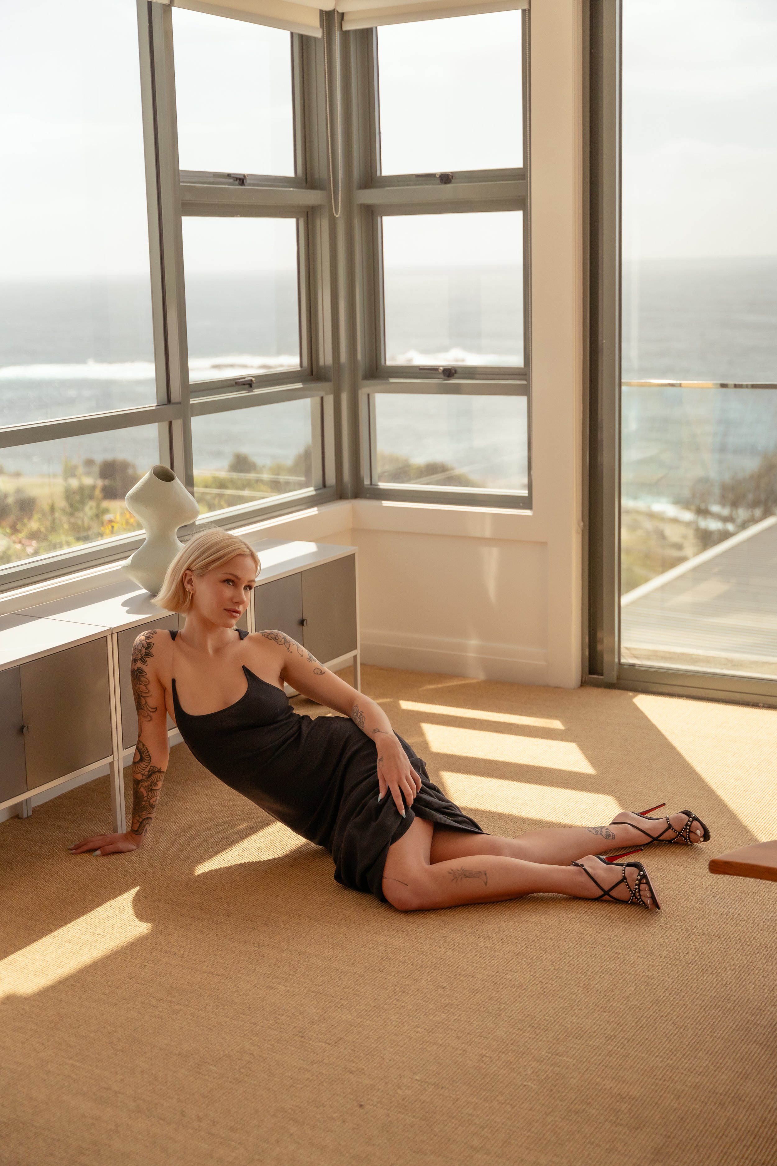 Elegant sensual boudoir portrait