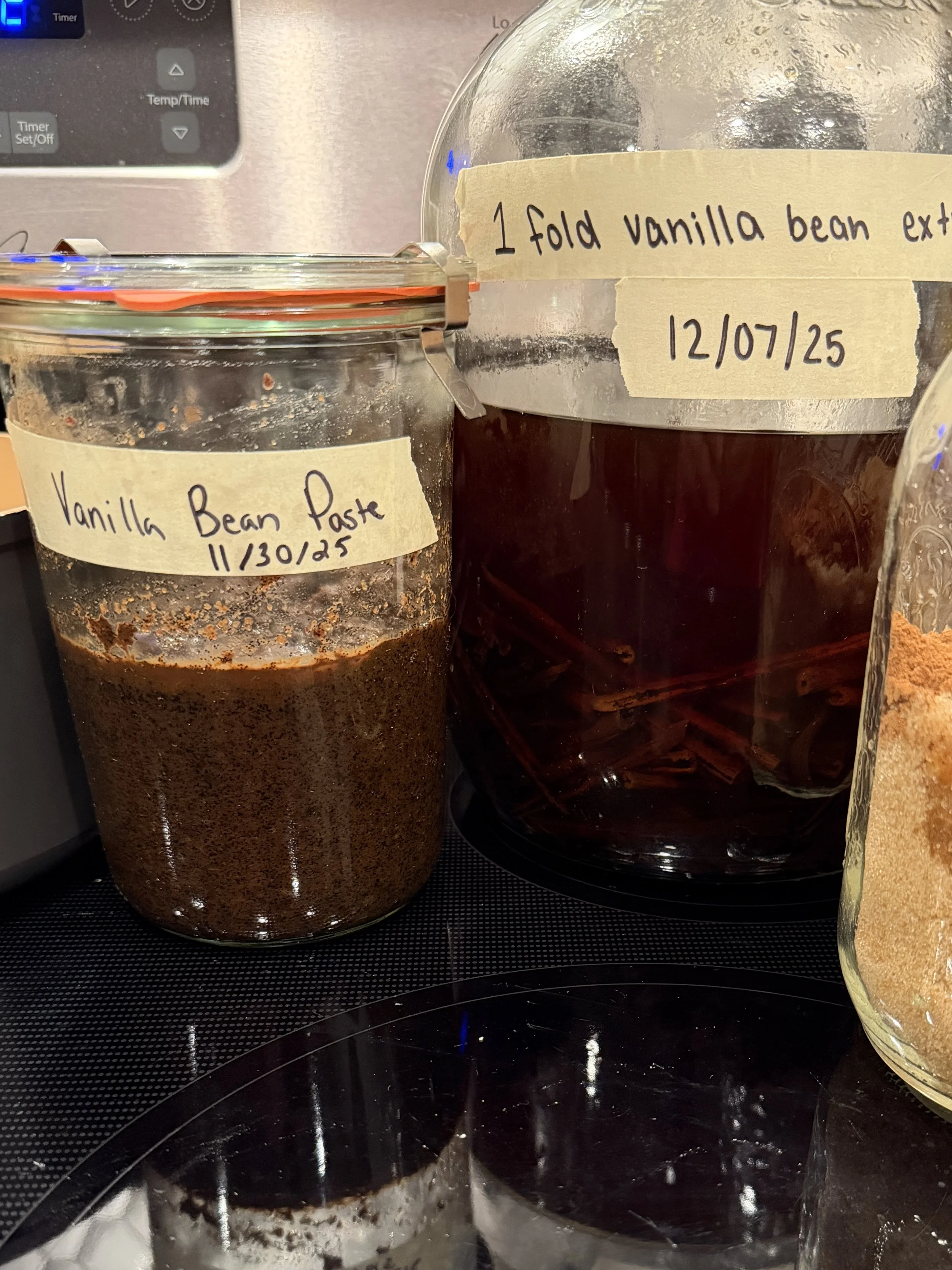 Old Dog Coffee Company homemade syrup process with homemade vanilla extract and homemade vanilla bean paste used to make syrups for high quality elevated event catering