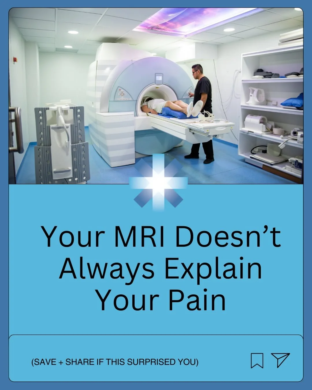 Your MRI might not explain your pain.

Many people are told their imaging looks &ldquo;fine,&rdquo; while they&rsquo;re still struggling with real symptoms. Others see scary findings but feel relatively normal.

Pain is more complex than a scan.

At 