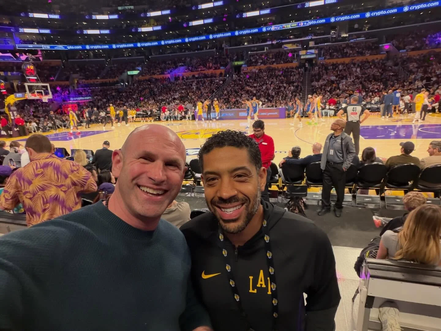 Dr. Sampson stopped by Crypto.com Arena to connect with Kristopher Jones, medical physician for the Los Angeles Lakers and Team USA Basketball. Collaborating with top professionals in elite sports medicine helps drive innovation and elevate the level