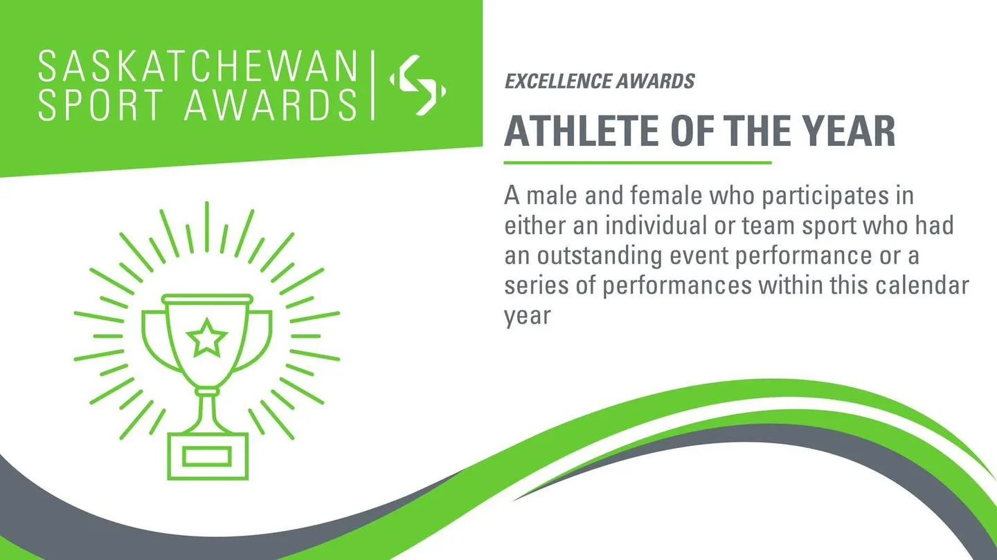 The countdown is on to the nomination deadline for the Saskatchewan Sport Awards in the Excellence Awards category.

There are six awards to nominate for including Male/Female Athlete of the Year, Youth Male/Female Athlete of the Year, Team of the Ye