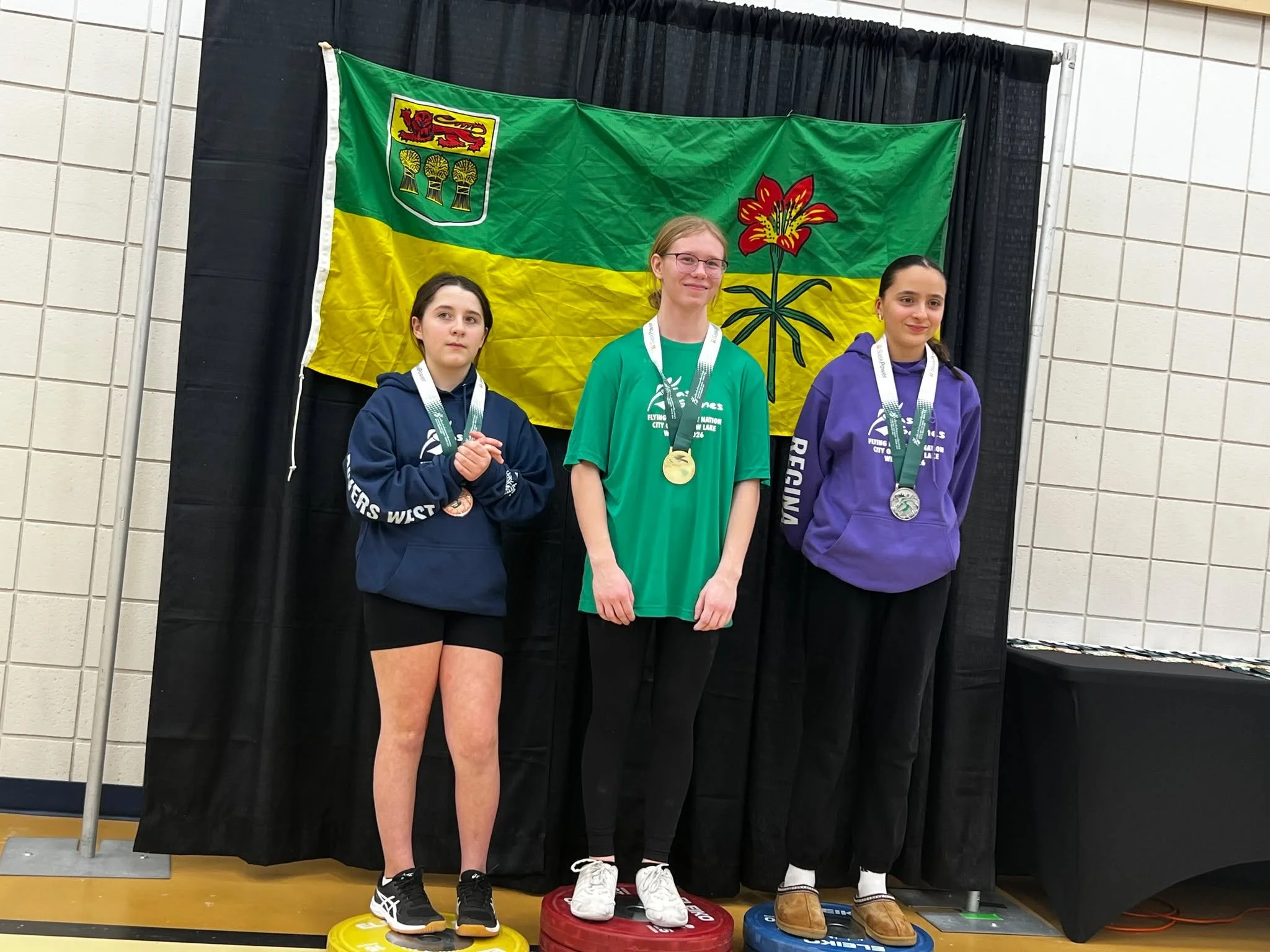 That's a wrap on Day 1 of the @2026saskgames.  A small snow delay couldn't stop these girls 💪. 

In the W44 we had:

🥇 Fiona S (Rivers West)
🥈 Abrey L (Lakeland)
🥉Audrey R (Rivers West)

In the W48 we had:
🥇 Rory R (Prairie Central)
🥈 Scarlett 