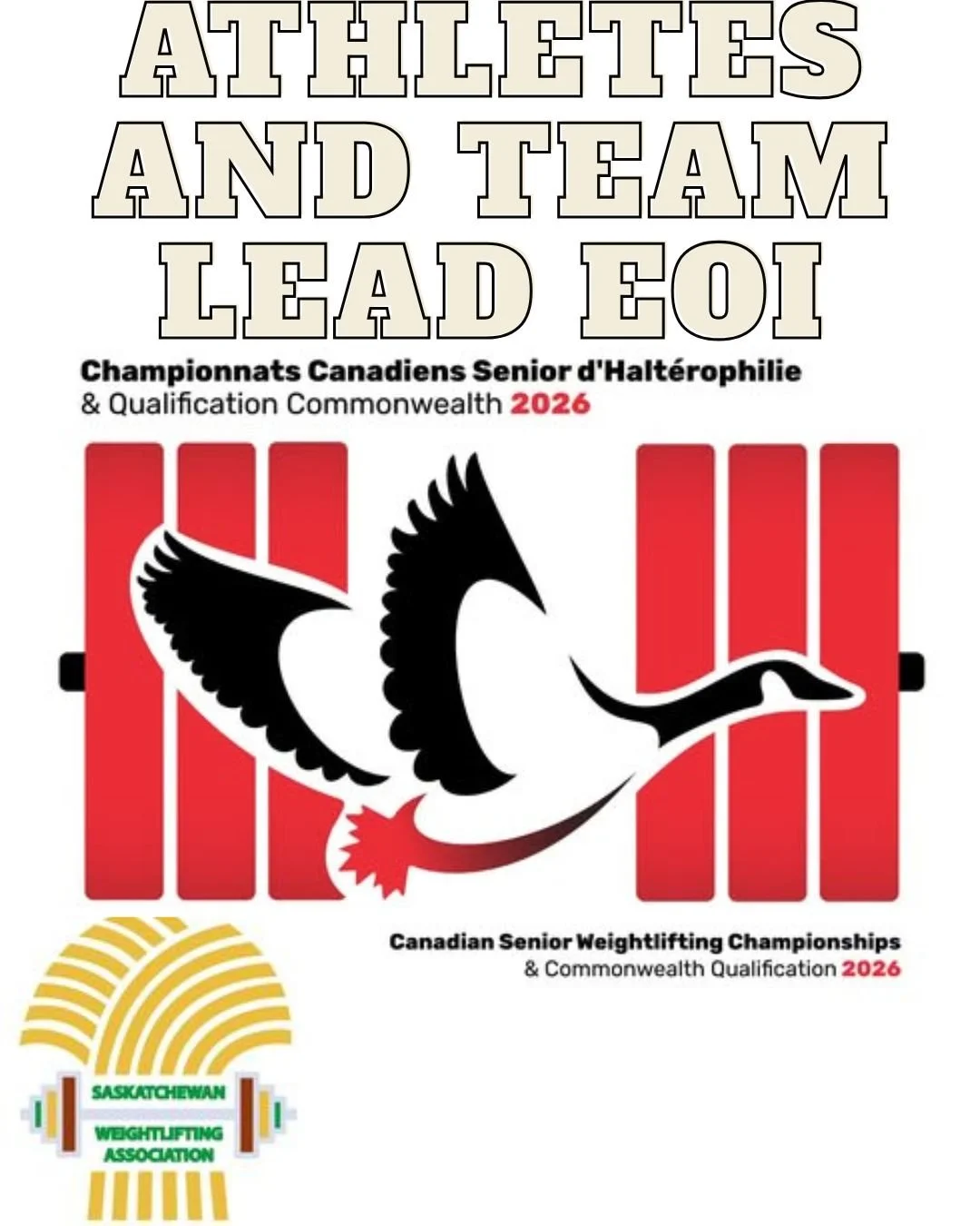 🚨We are now looking for athletes and 1 Team Lead who would like to attend Senior Nationals in Quebec.  The expression of interest is currently open and will close on April 5th.  This event is also a qualifier for the Commonwealth Games.

To find out