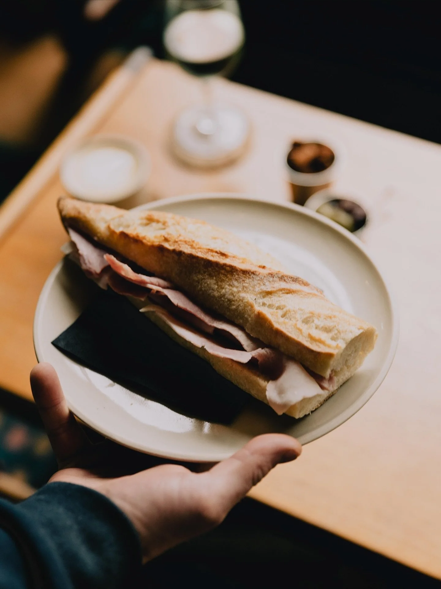 The humble Jambon-Beurre. Simple, understated, delicious. 

A true Parisian classic; Quality cured ham, French salted butter, and of course @laboulangerieartisan iconic organic baguette. 

Now serving at Parler. Breakfast, lunch and dinner.

📸 @andr