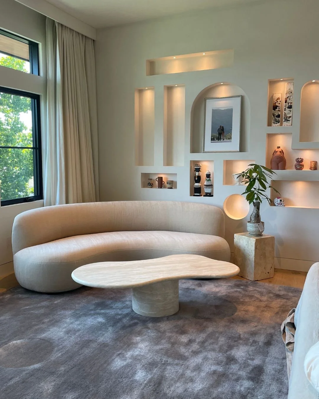 Layers of luxury @lamaisonpierrefrey Teddy Mohair meets the @pierre_augustin_rose sofa on a custom mohair rug. 

Mohair dreams, realized.

Interior Architecture &amp; Design: @hyrelmathiasinteriors

Visit our website: hyrelmathiasinteriors.com
info@h