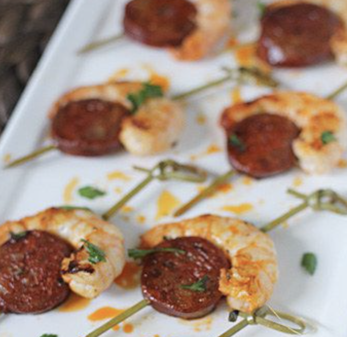 Shrimp Chorizo skewer