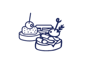 Spanish tapas serving icon for Tapeo corporate Tapas Package — office catering in Arizona