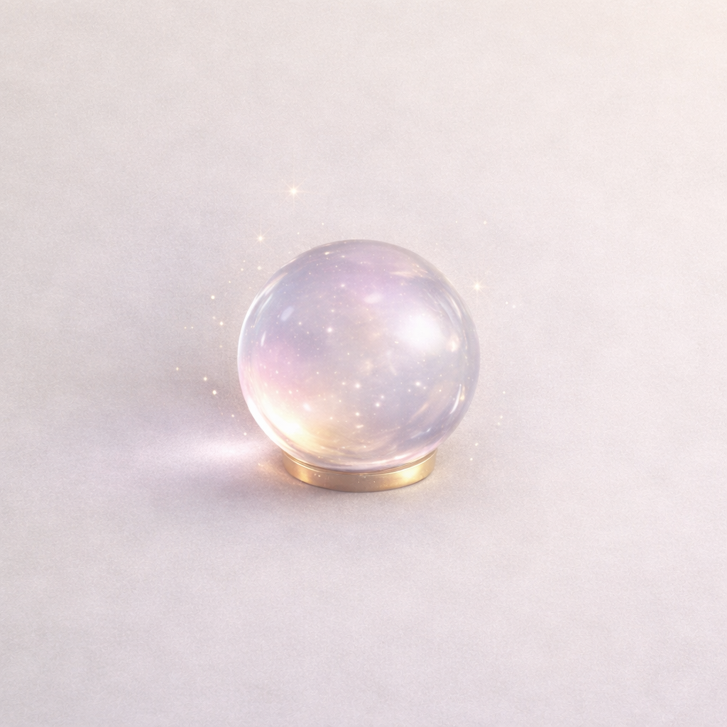 Glowing crystal orb with ethereal light.png