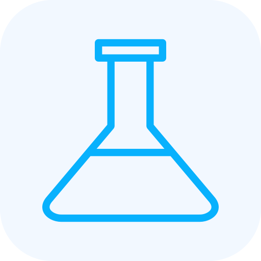 Illustration of a laboratory flask or Erlenmeyer flask