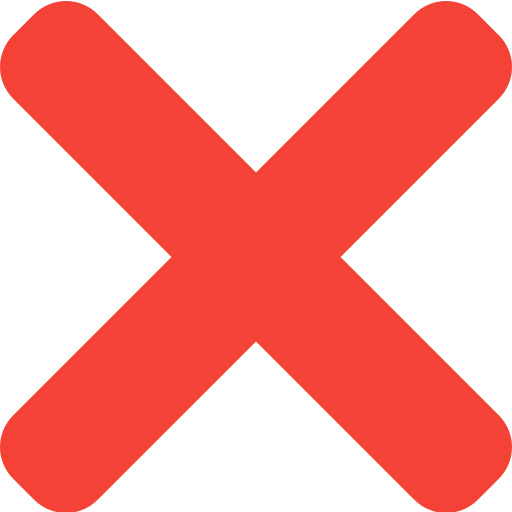 Red X mark