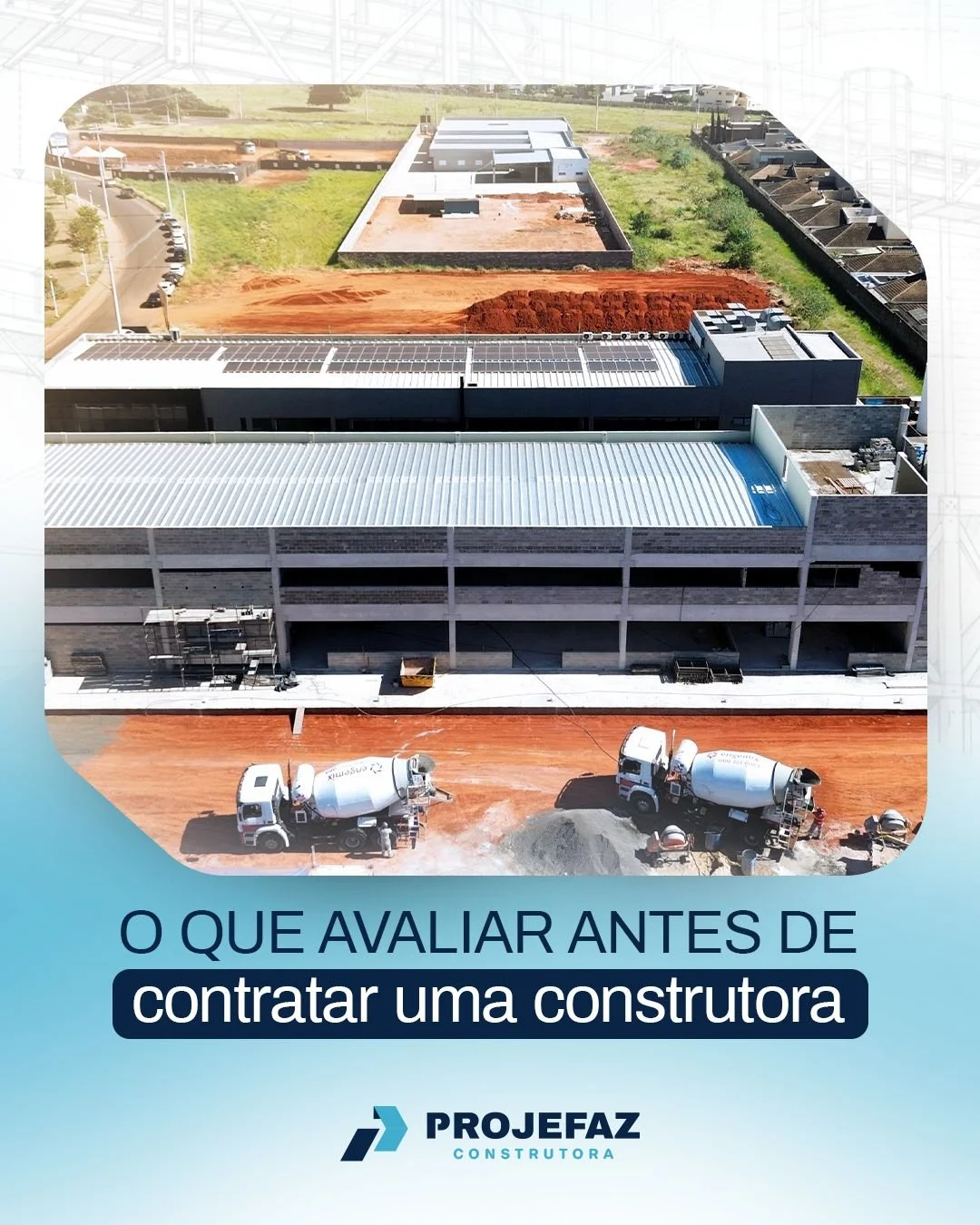 Escolher uma construtora vai muito al&eacute;m de comparar or&ccedil;amentos. Uma decis&atilde;o bem feita pode evitar atrasos, retrabalhos e custos inesperados ao longo da obra. 📊

Antes de fechar contrato, &eacute; importante avaliar alguns fatore