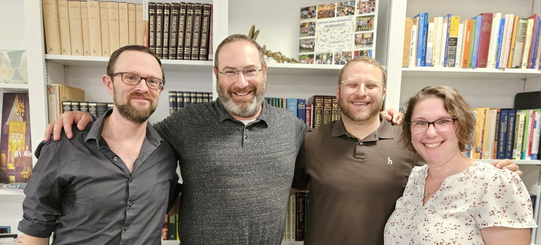 From left to right:
Rabbi Noah Ferro - Secretary;
Rabbi Drew Kaplan - Treasurer;
Rabbi Ari Jun - Vice-president;
Rabbi Meredith Kahan - President