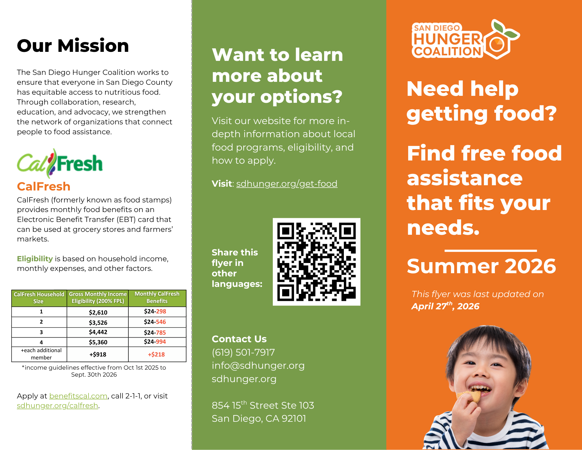 Further Assistance Examples Get Food — San Diego Hunger Coalition