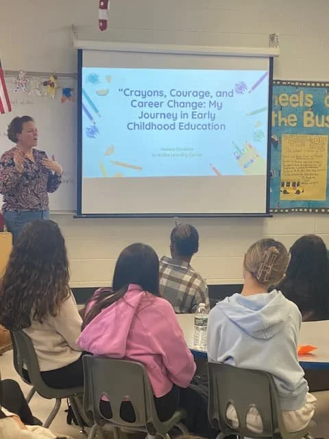 Education career presentation on early childhood teaching philosophy at Taunton High School