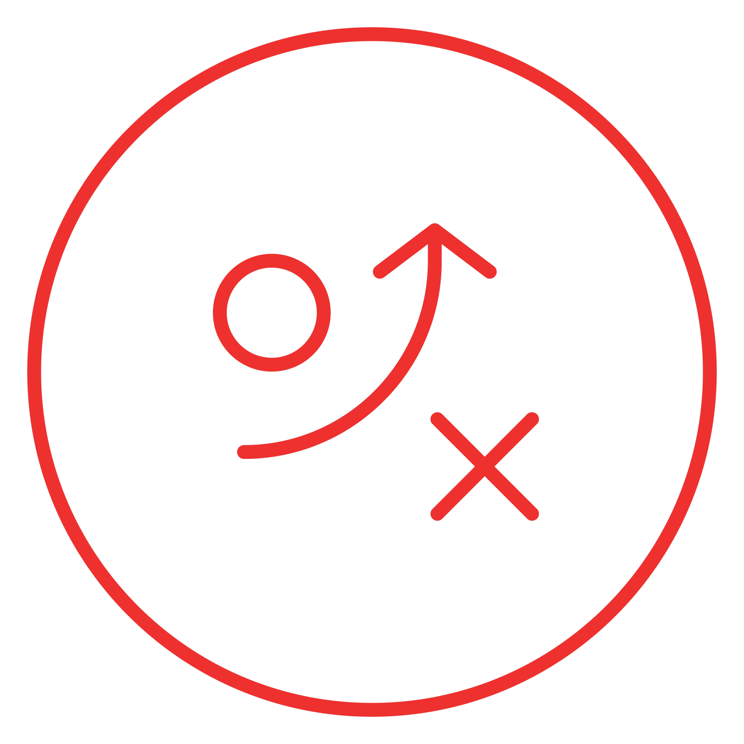 Strategic sports play diagram with circles, arrows, and X marks on black background
