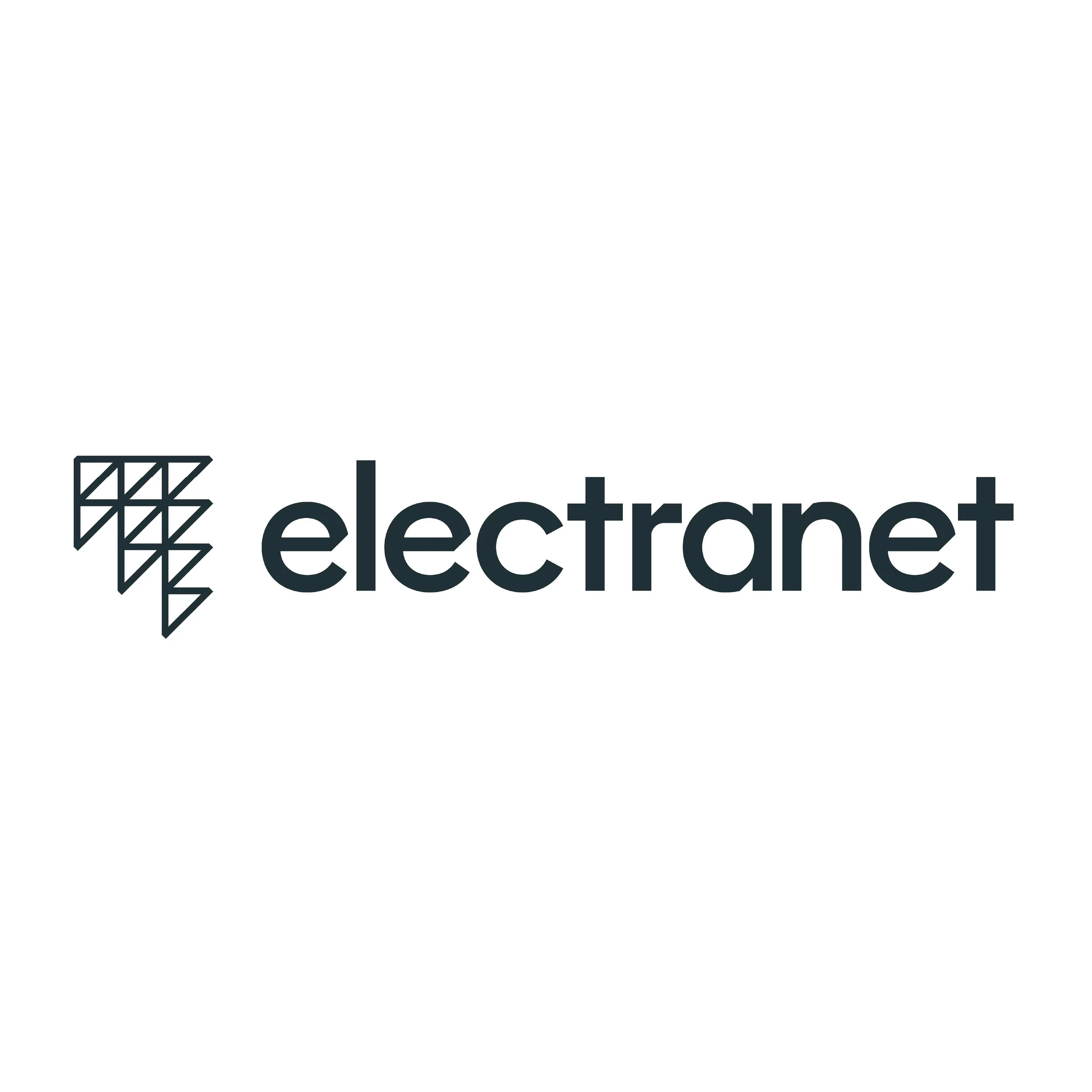 Electrnot logo with a geometric lightning bolt icon and the word 'electrnet' in lowercase letters.
