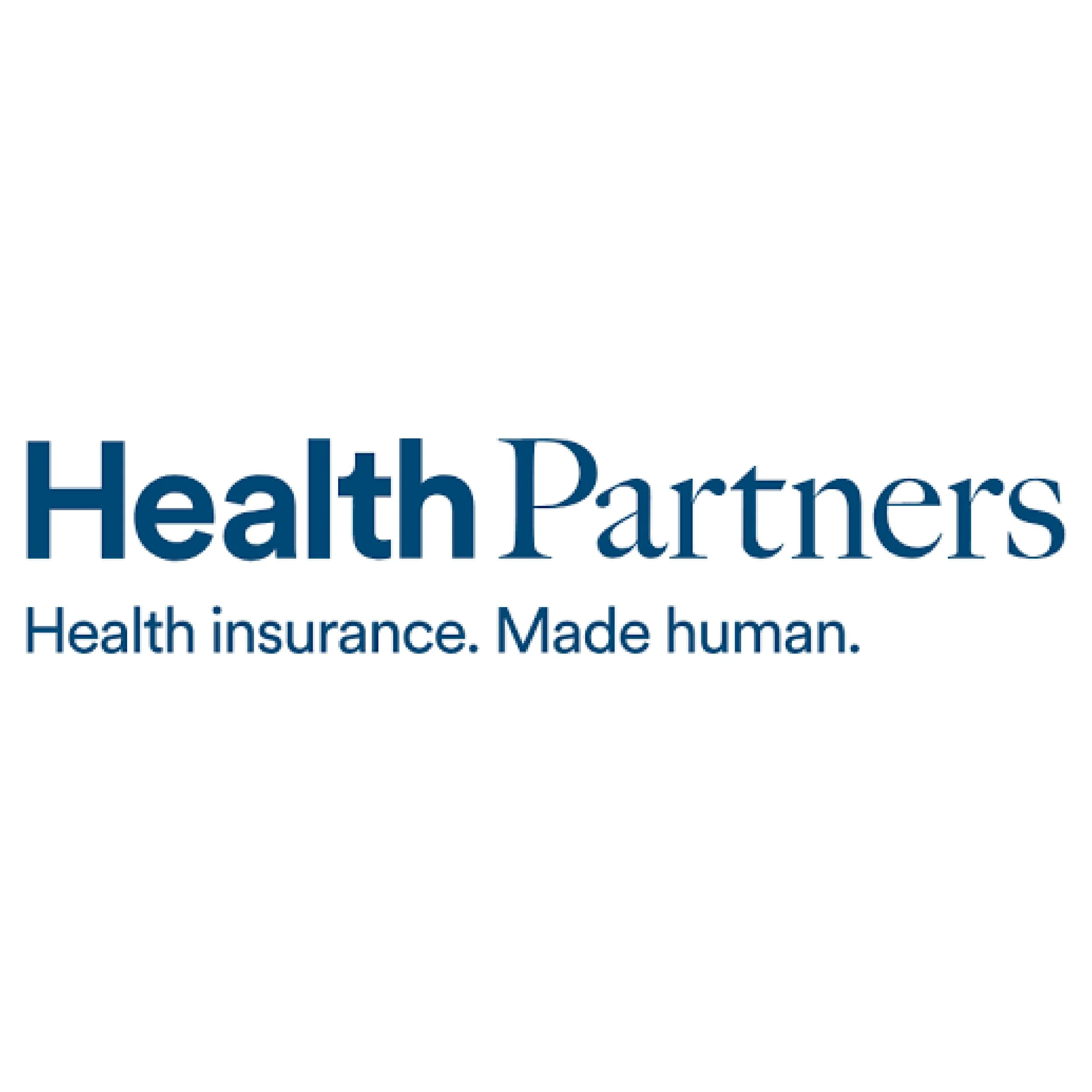 Logo of HealthPartners with the tagline "Health insurance. Made human."