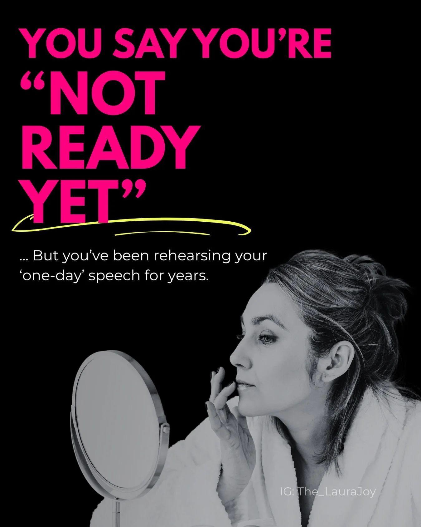 You say you&rsquo;re not ready.

Bullish!+&hellip; you&rsquo;ve been ready for ages.

Deep down you know you have, BUT, you&rsquo;ve also been scared of what happens when you finally say yes. 

You tell yourself you need one more qualification. One m