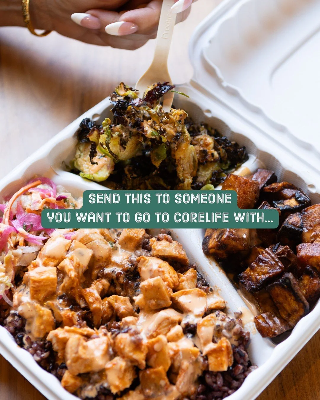 Tag your CoreLife date 🍴💚

Who are you sending this to? The lunch buddy, the dinner bestie, or the one who&rsquo;s always down for a healthy bite 😍

Fresh bowls, roasted veggies, and all your favorites are waiting. Send this to someone you want to