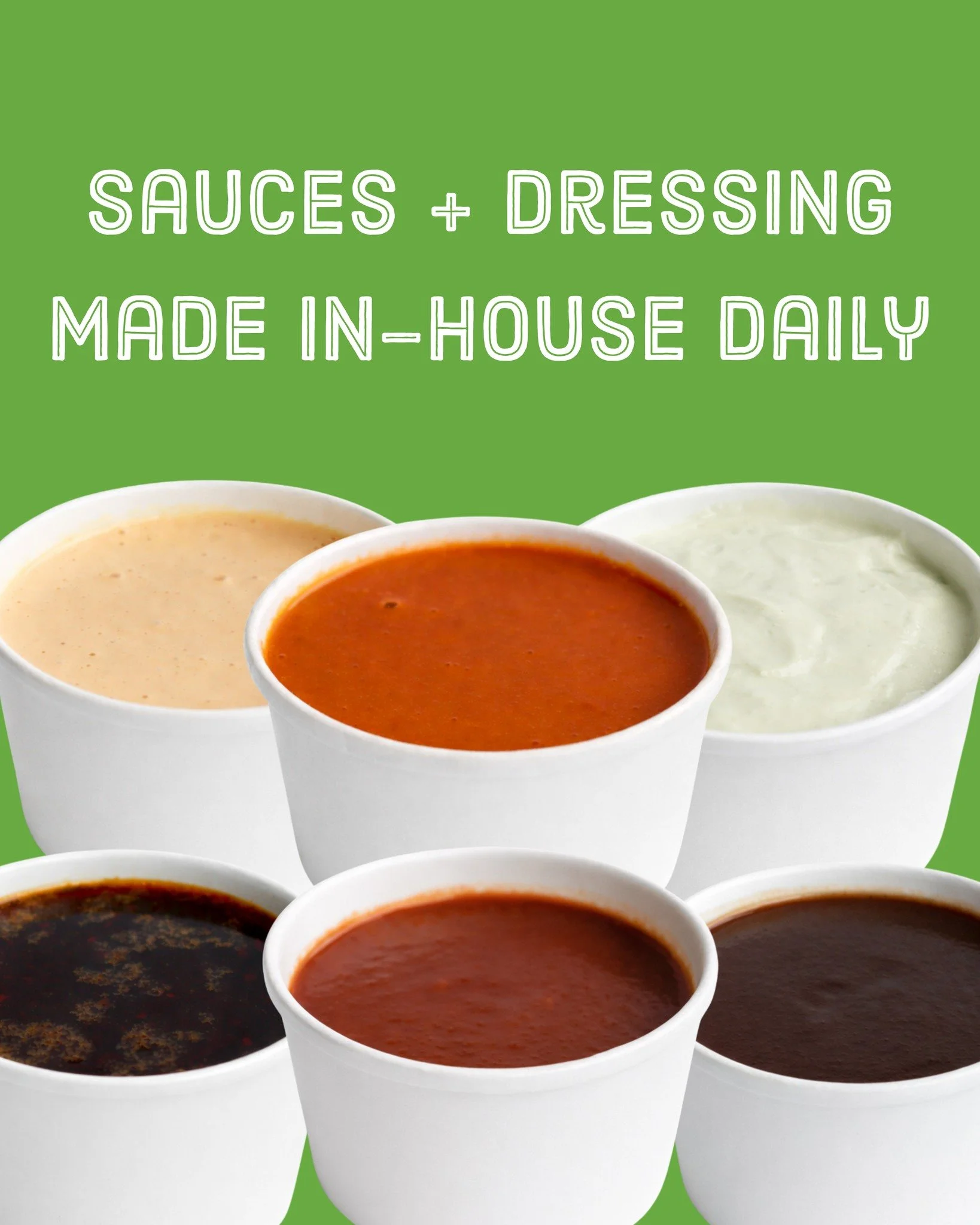 The secret&rsquo;s in the sauce&hellip; literally.

Every day, we make our signature sauces in-house so every bowl is packed with fresh, bold flavor you can taste in every bite. 🔥

From creamy to tangy to spicy&mdash;these aren&rsquo;t just toppings