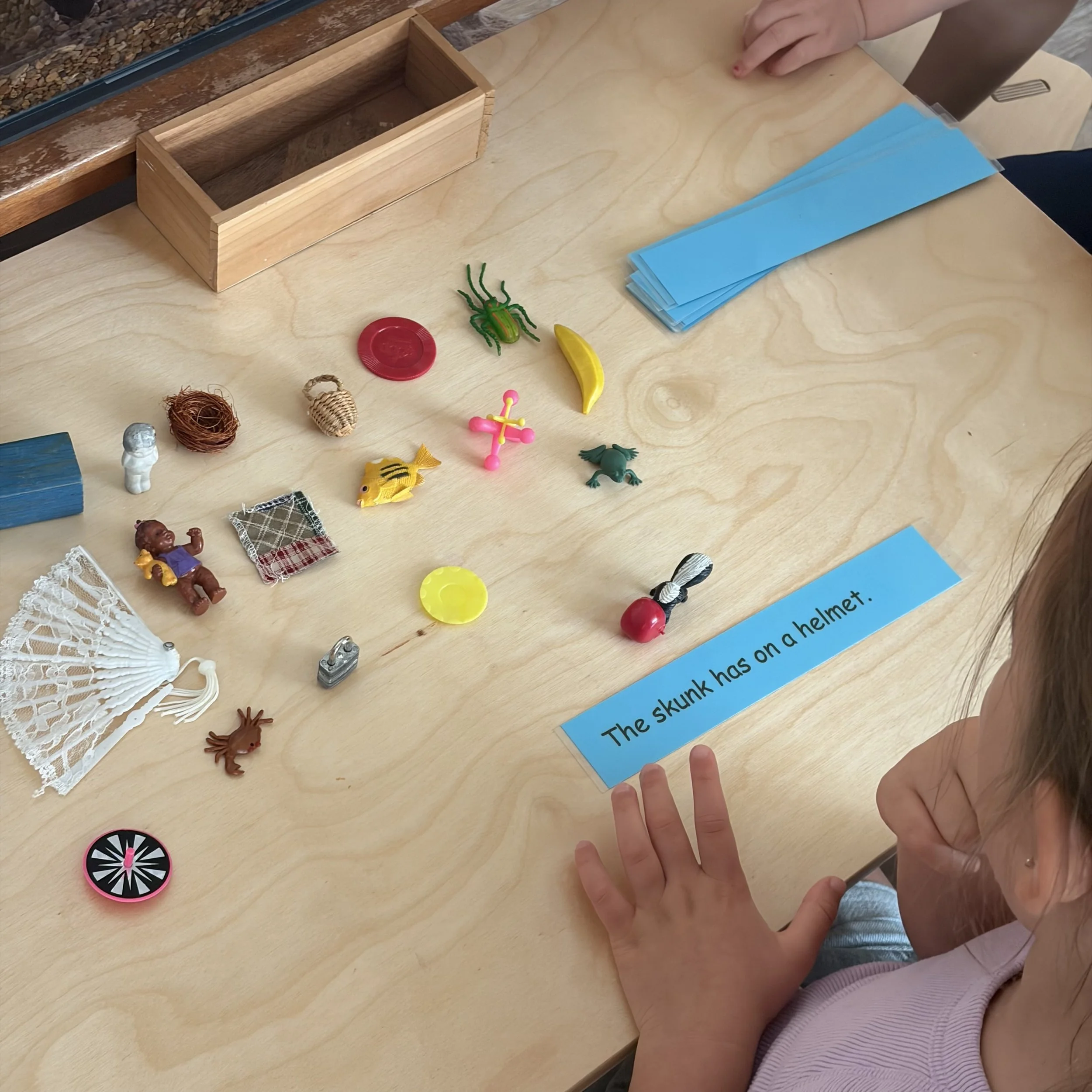 child working on grammar