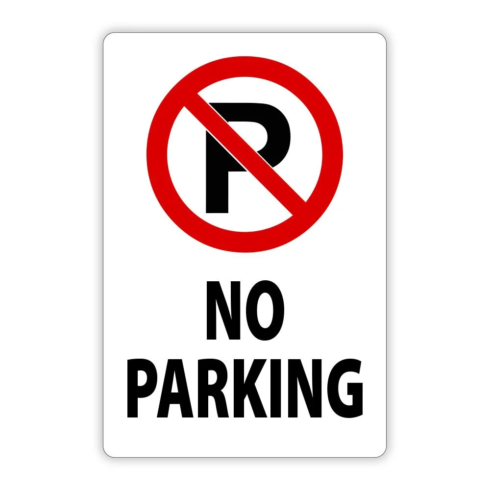 Metal No Parking Sign