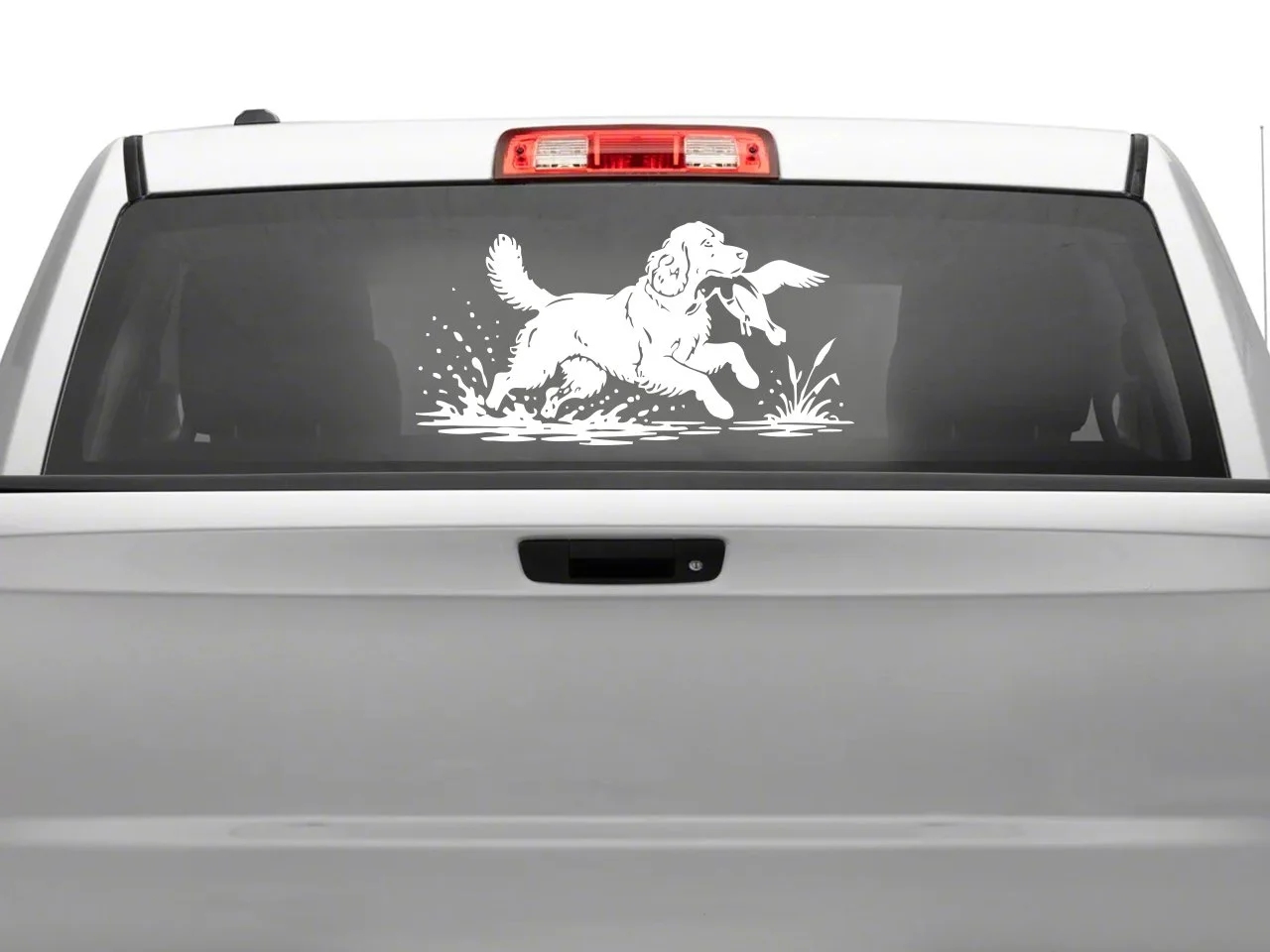 Spaniel with Duck Vehicle Decal